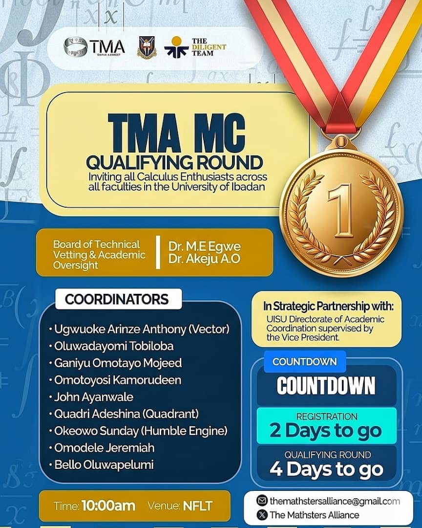 TMA UI to Hold Maiden Calculus Tournament